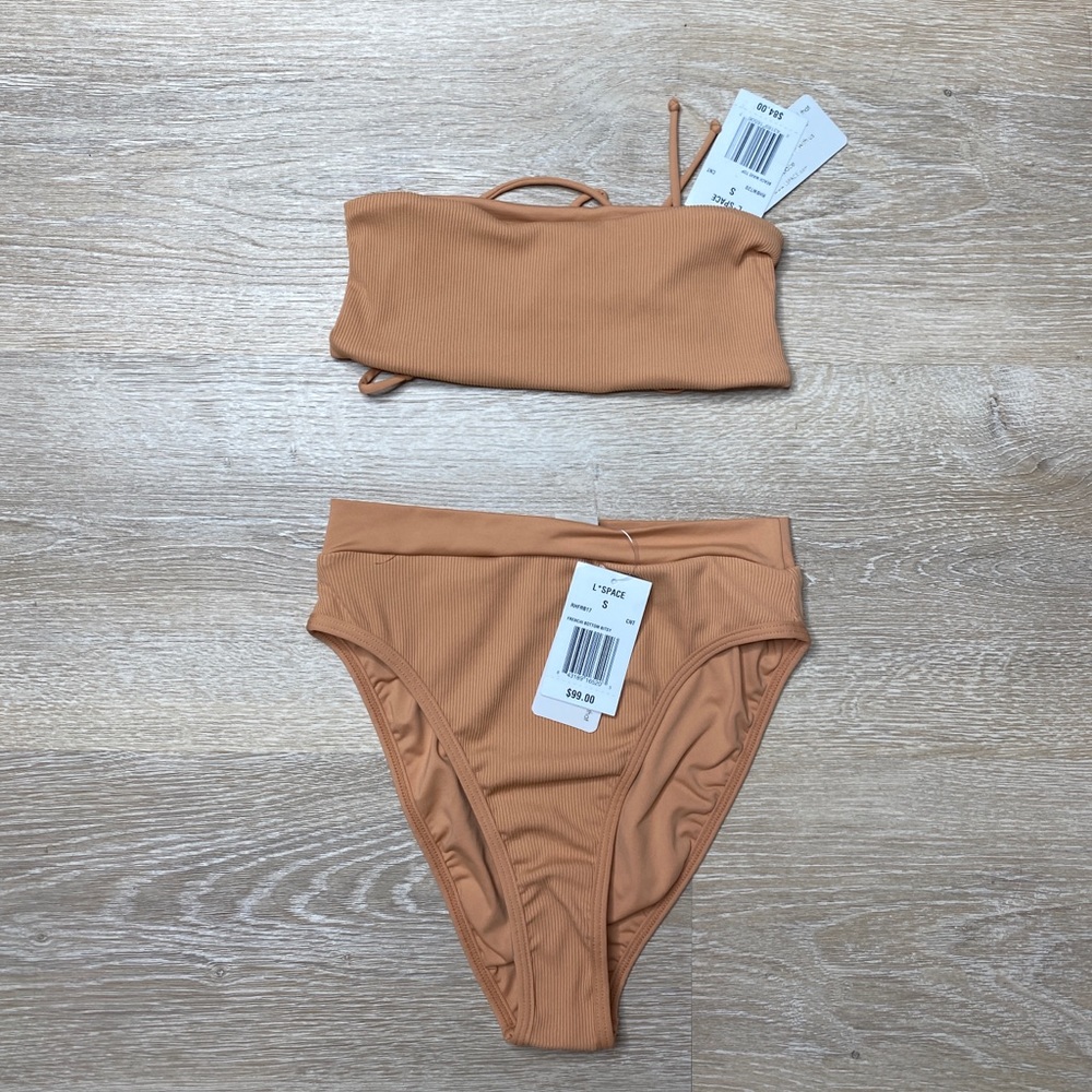 New l*space beach wave top & frenchi bottom